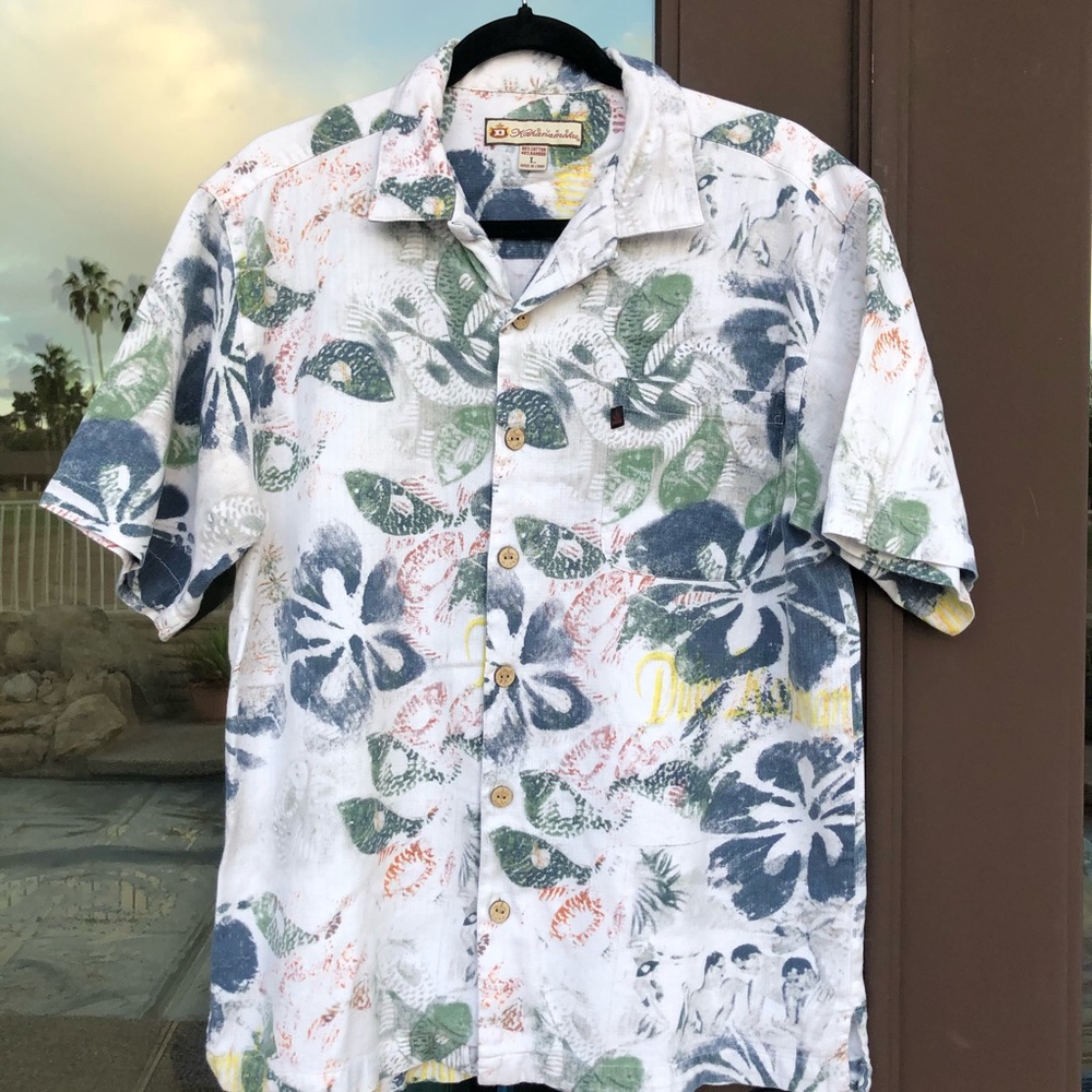 Duke Kahanamoku Cotton/Bamboo Hawaiian Shirt L